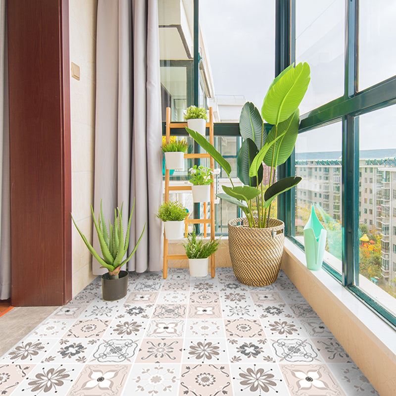 Modern Vinyl Floor Geometric Print Peel and Stick PVC Floor