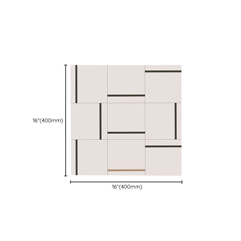 Square Indoor Vinyl Floor Peel and Stick Line Print Vinyl Floor