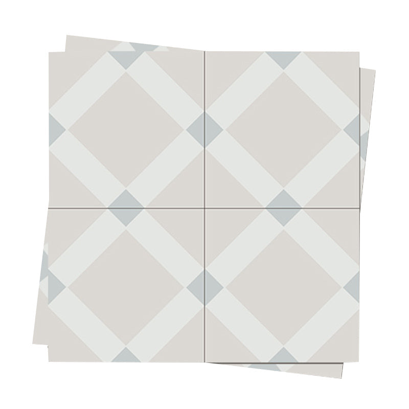 Indoor Vinyl Floor Peel and Stick Square Print Waterproof Vinyl Floor