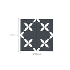 Square Indoor Vinyl Floor Peel and Stick Floral Print Waterproof Vinyl Floor