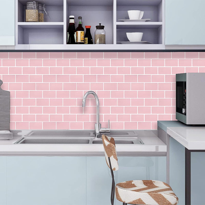 Simple Peel & Stick Tile Scratch-Resistant Plastic Peel and Stick Subway Tile for Shower