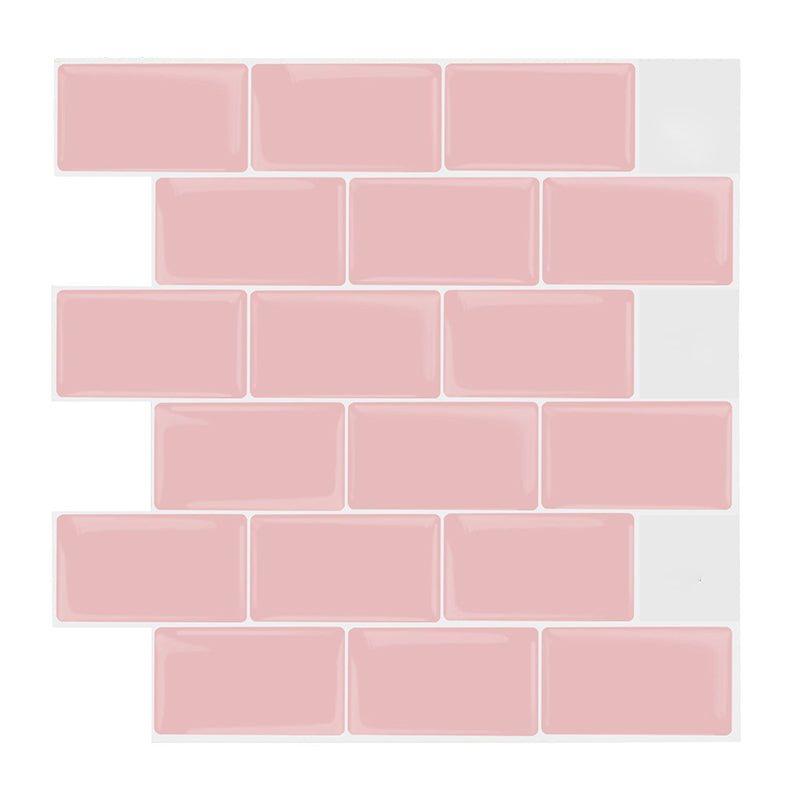 Simple Peel & Stick Tile Scratch-Resistant Plastic Peel and Stick Subway Tile for Shower