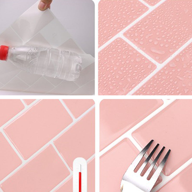 Simple Peel & Stick Tile Scratch-Resistant Plastic Peel and Stick Subway Tile for Shower