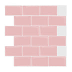 Simple Peel & Stick Tile Scratch-Resistant Plastic Peel and Stick Subway Tile for Shower