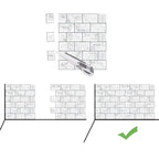 Simple Peel & Stick Tile Scratch-Resistant Plastic Peel and Stick Subway Tile for Shower
