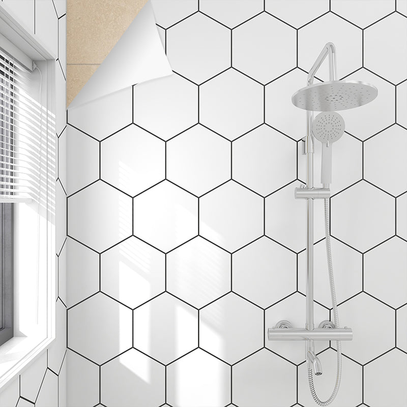 Modern Splash Protection Wallpaper Peel and Stick Mosaic Tile for Bathroom