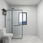 Modern Splash Protection Wallpaper Peel and Stick Mosaic Tile for Bathroom
