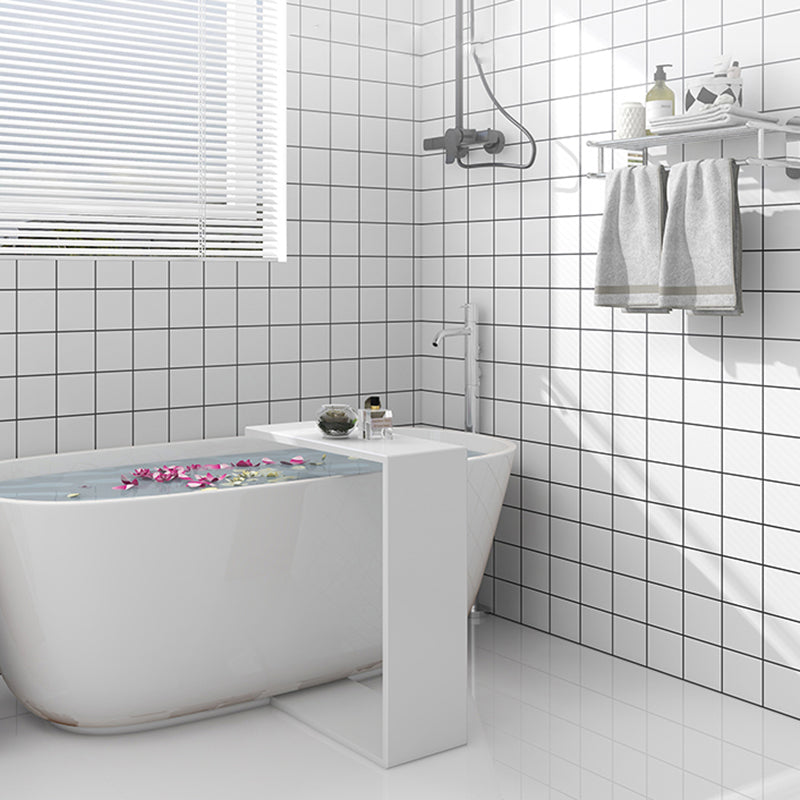 Modern Splash Protection Wallpaper Peel and Stick Mosaic Tile for Bathroom