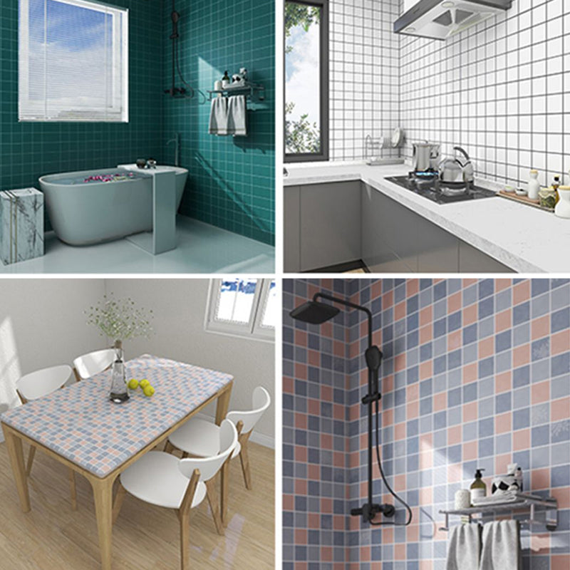 Modern Splash Protection Wallpaper Peel and Stick Mosaic Tile for Bathroom