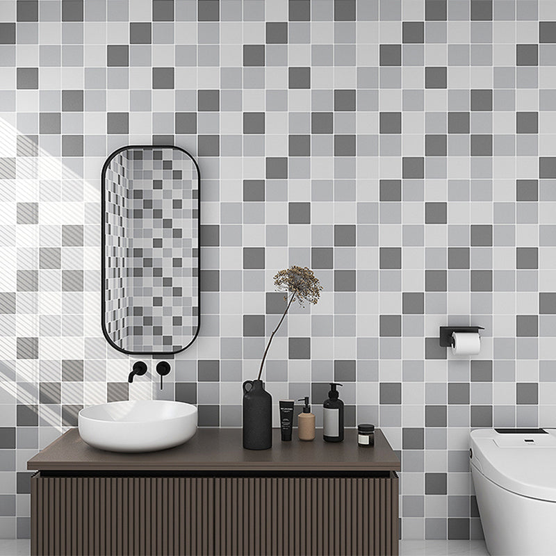 Modern Splash Protection Wallpaper Peel and Stick Mosaic Tile for Bathroom