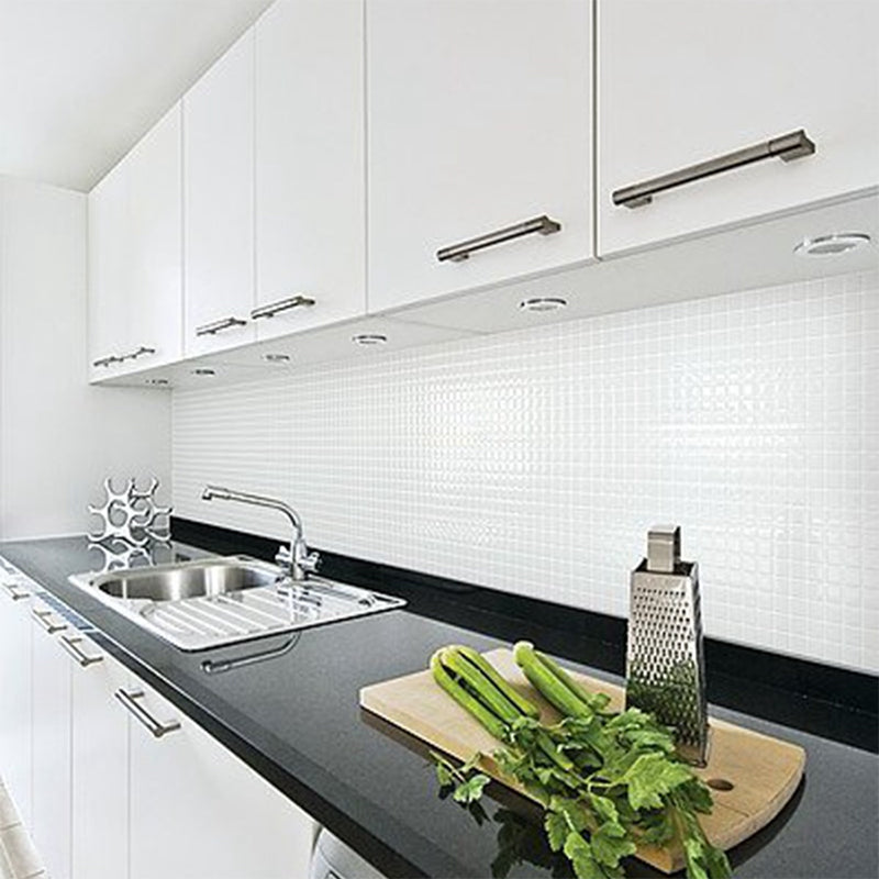 Peel-and-Stick Tile Square Stain-Resistant Mosaic Peel-and-Stick Tile for the Kitchen