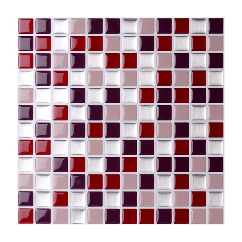 Peel-and-Stick Tile Square Stain-Resistant Mosaic Peel-and-Stick Tile for the Kitchen