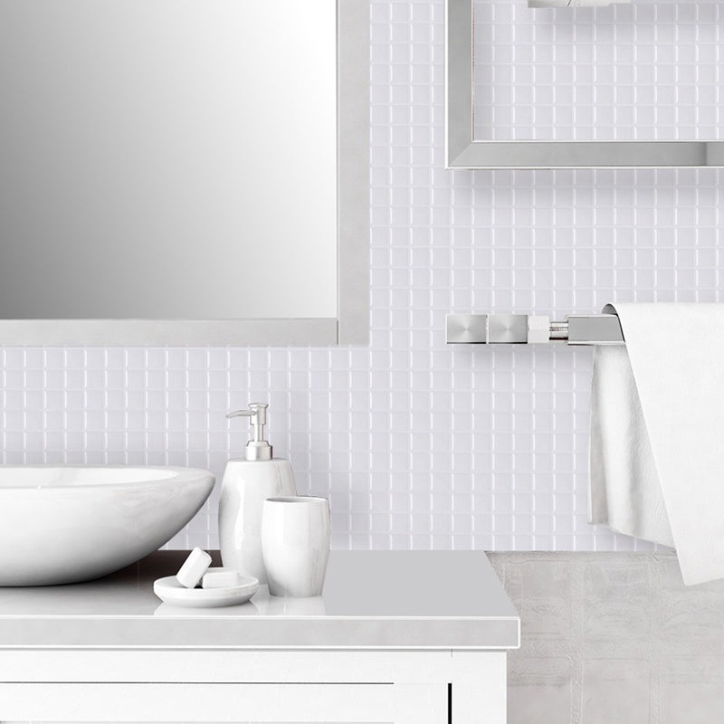 Peel-and-Stick Tile Square Stain-Resistant Mosaic Peel-and-Stick Tile for the Kitchen