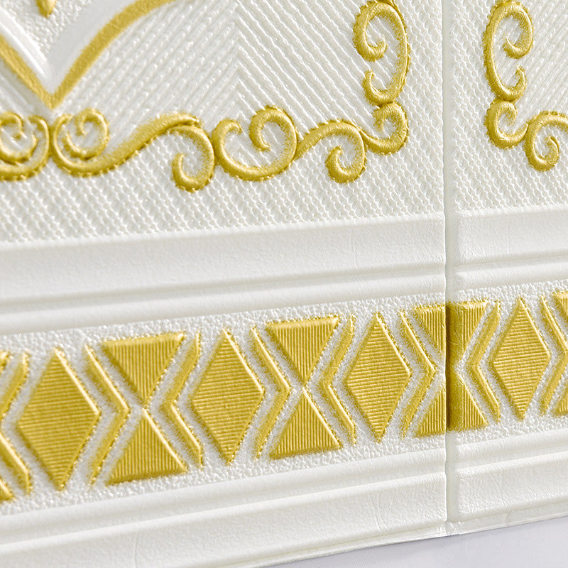 3D embossed wall panel Glam style waterproof wall panel for the living room