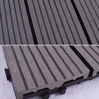 Modern plastic wood laminate decking outdoors, mold-resistant laminate