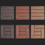 Modern plastic wood laminate deck outdoors, mold-resistant laminate