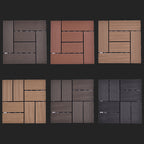 Modern plastic wood laminate decking outdoors, mold-resistant laminate