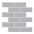 Tile Peel & Stick Rectangle Waterproof Solid Plastic Peel & Stick Subway Tile for Shower