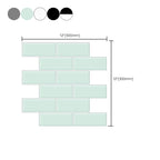 Tile Peel & Stick Rectangle Waterproof Solid Plastic Peel & Stick Subway Tile for Shower