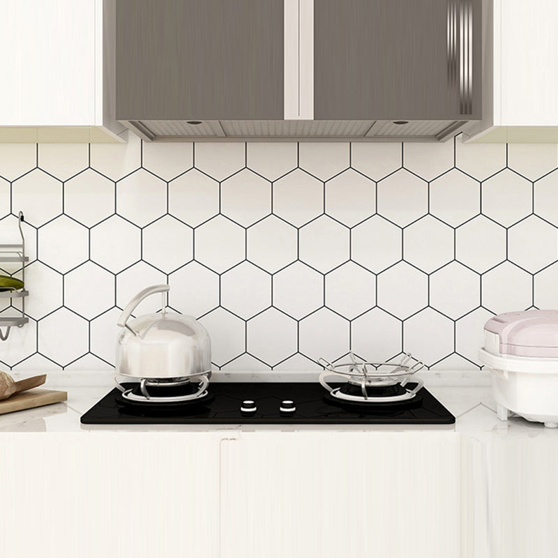 Modern Backsplash Tile Smooth Peel-and-Stick Wall Tile for the Kitchen