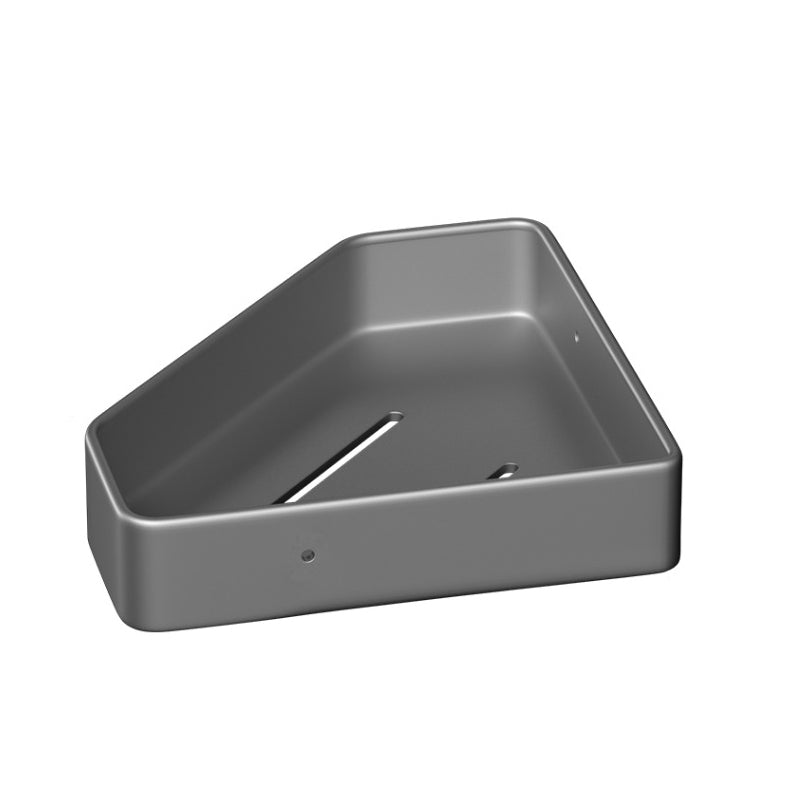 Modern gray aluminum bathroom accessory set