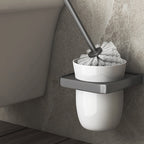 Modern gray aluminum bathroom accessory set