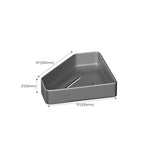 Modern gray aluminum bathroom accessory set