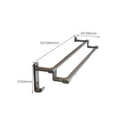 Modern gray aluminum bathroom accessory set