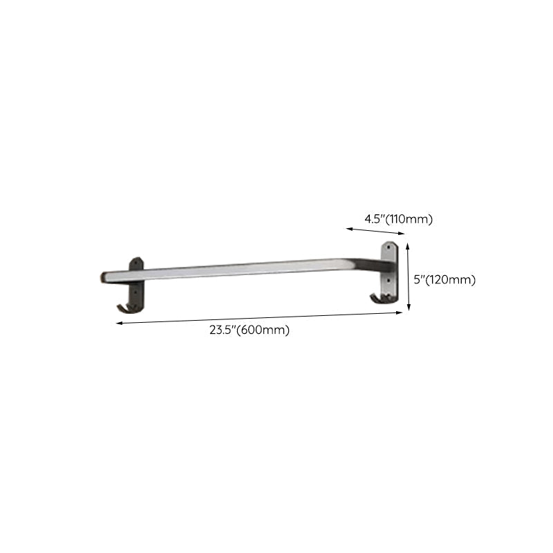 Modern gray aluminum bathroom accessory set