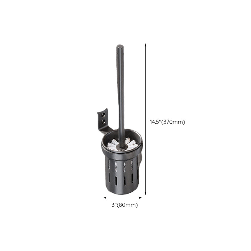 Modern gray aluminum bathroom accessory set