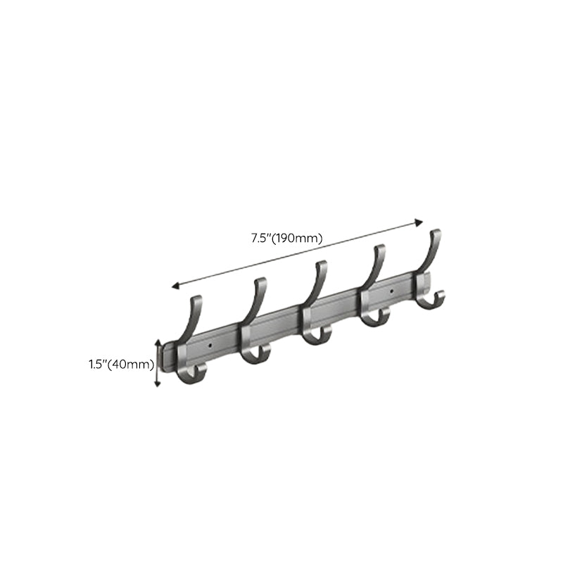 Modern gray aluminum bathroom accessory set