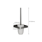 Modern gray aluminum bathroom accessory set