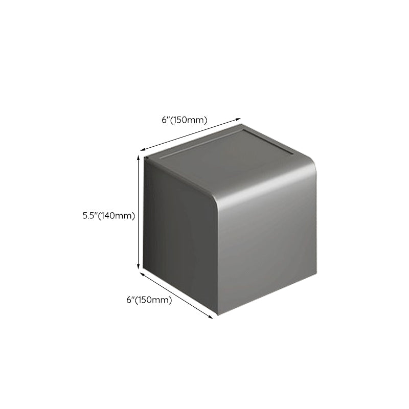 Modern gray aluminum bathroom accessory set
