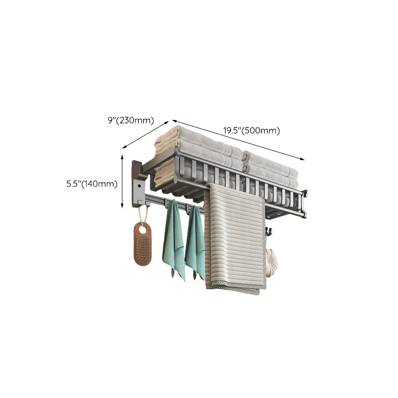 Modern gray aluminum bathroom accessory set