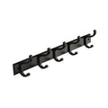 Matt Black 2-piece modern bathroom accessories as a single item or as a set with bath shelf