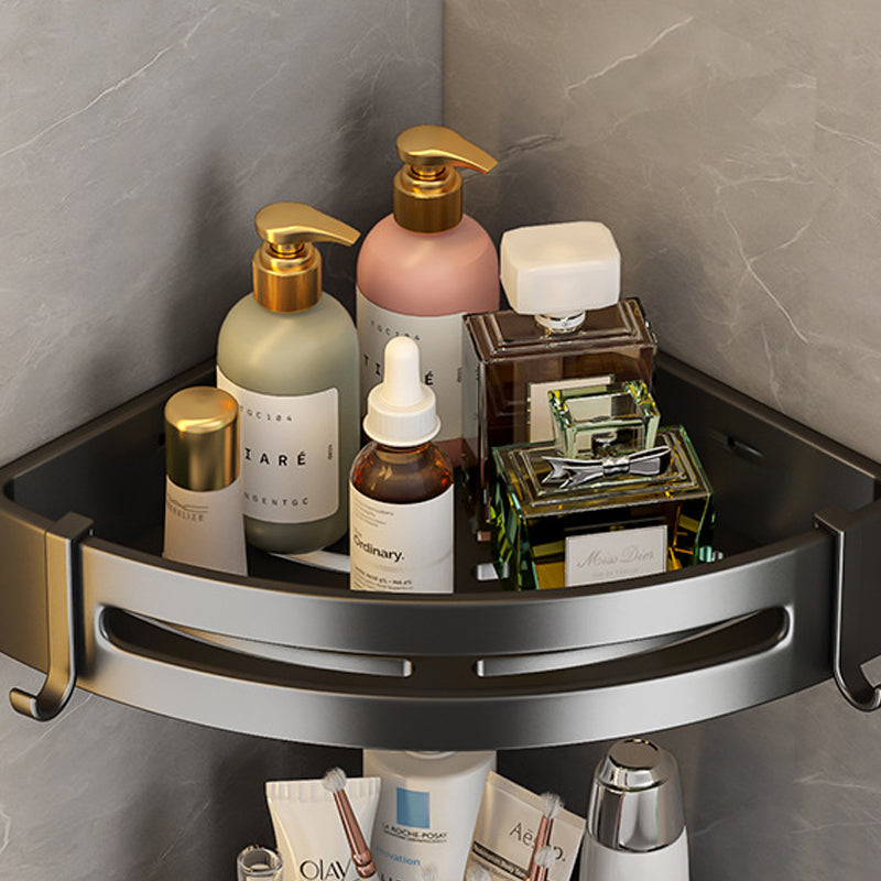 Matt Black 2-piece modern bathroom accessories as a single item or as a set with bath shelf