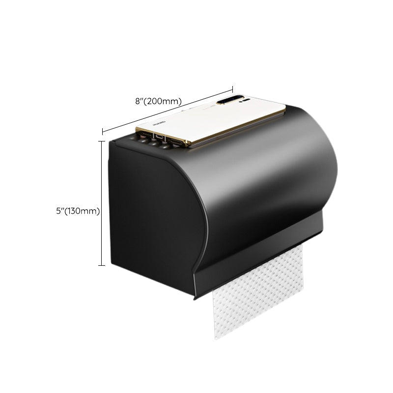 Matt Black 2-piece modern bathroom accessories as a single item or as a set with bath shelf