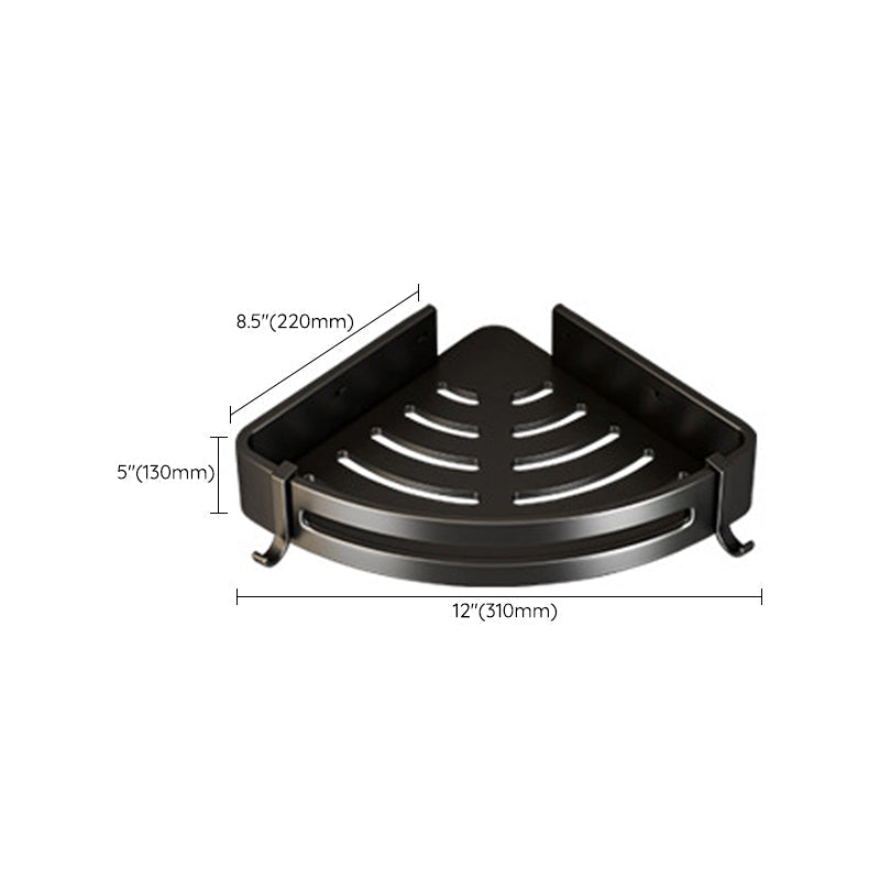 Matt Black 2-piece modern bathroom accessories as a single item or as a set with bath shelf