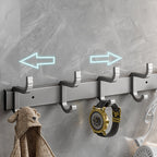 Gray bathroom accessories as a single piece or as a set with towel holder/bathroom shelf/robe hooks