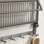 Gray bathroom accessories as a single piece or as a set with towel holder/bathroom shelf/robe hooks