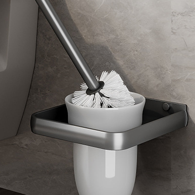 Gray bathroom accessories as a single piece or as a set with towel holder/bathroom shelf/robe hooks