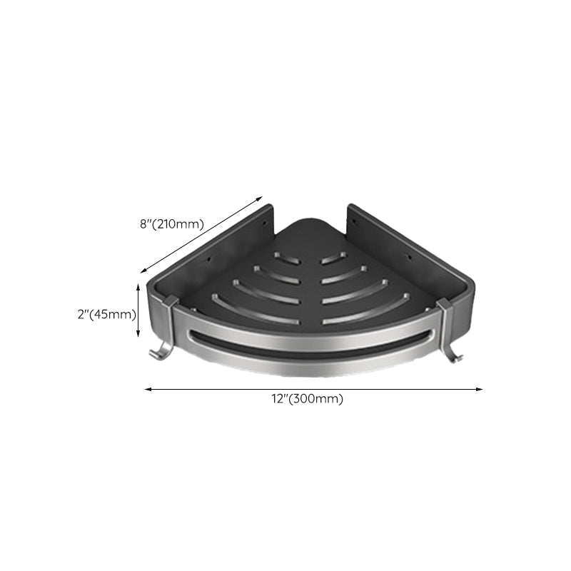 Gray bathroom accessories as a single piece or as a set with towel holder/bathroom shelf/robe hooks