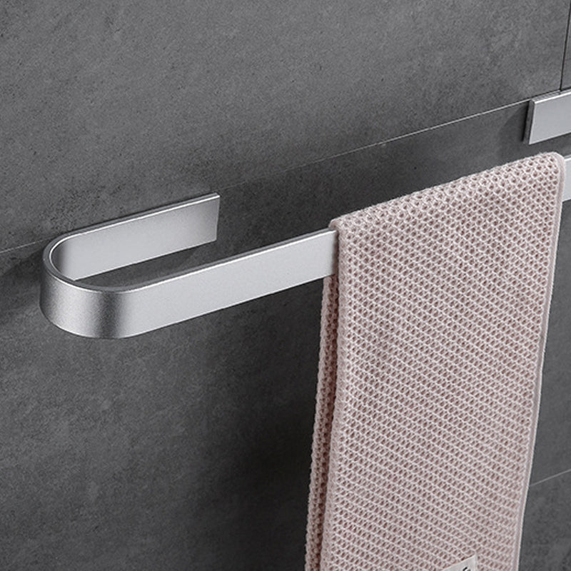 Contemporary 2-piece bathroom accessory set aluminum stainless steel towel bar