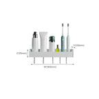 2-piece modern bathroom accessory set White rectangular bath shelf