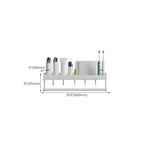 2-piece modern bathroom accessory set White rectangular bath shelf