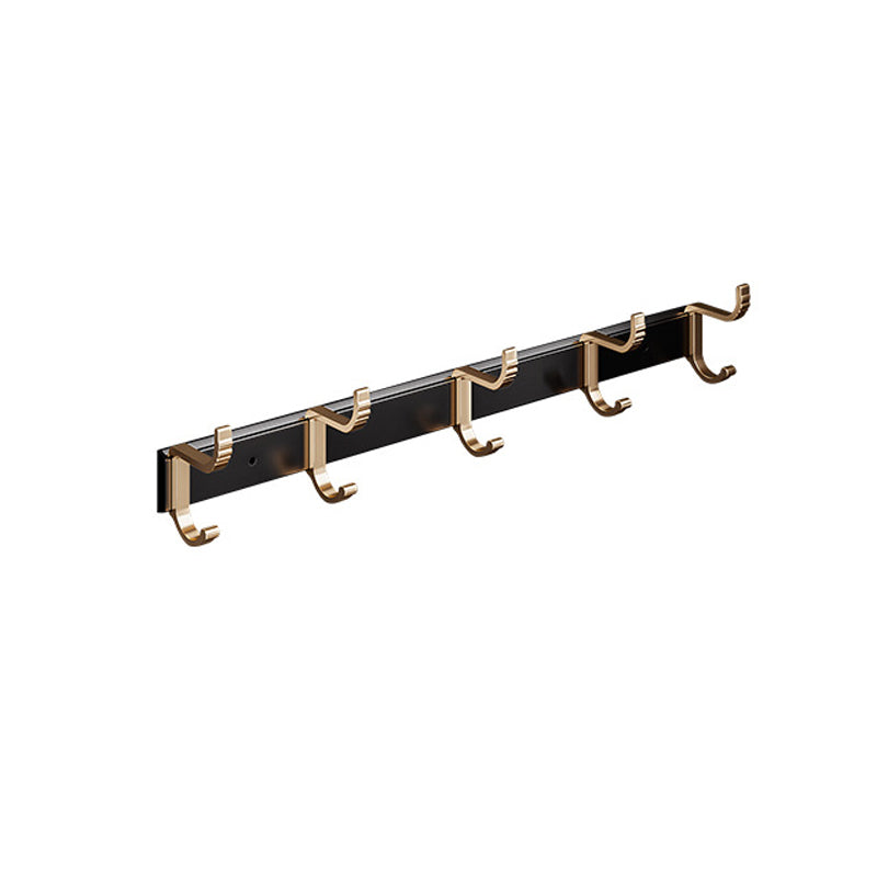 Black and Brass Bathroom Hardware Set Modern Stainless Steel Bathroom Shelf/Towel Holder/Paper Holder
