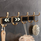 Black and Brass Bathroom Hardware Set Modern Stainless Steel Bathroom Shelf/Towel Holder/Paper Holder