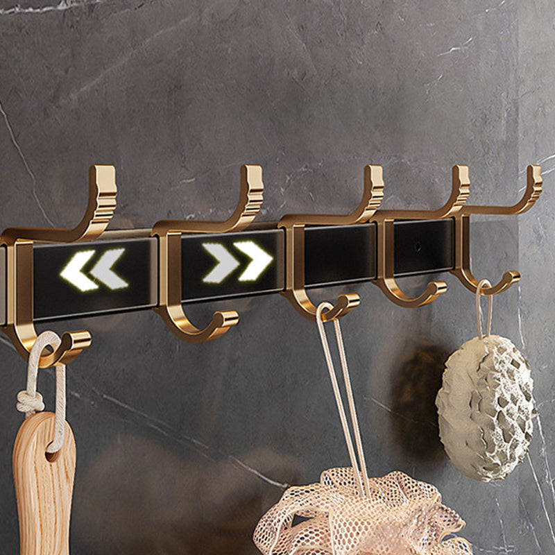 Black and Brass Bathroom Hardware Set Modern Stainless Steel Bathroom Shelf/Towel Holder/Paper Holder
