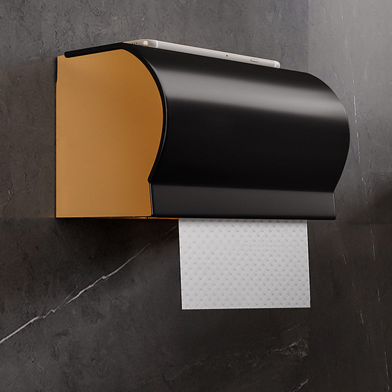 Black and Brass Bathroom Hardware Set Modern Stainless Steel Bathroom Shelf/Towel Holder/Paper Holder
