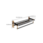 Black and Brass Bathroom Hardware Set Modern Stainless Steel Bathroom Shelf/Towel Holder/Paper Holder